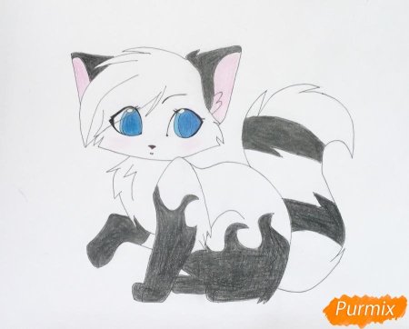 Котёнок для срисовки легко