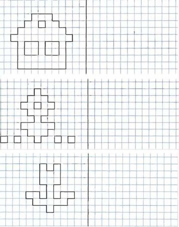 Рисование по клеточкам для детей