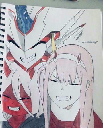 Zero two для срисовки