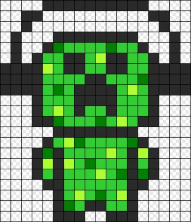 Картинки из МАЙНКРАФТА по клеткам