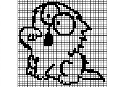 Рисование по клеточкам черно белое