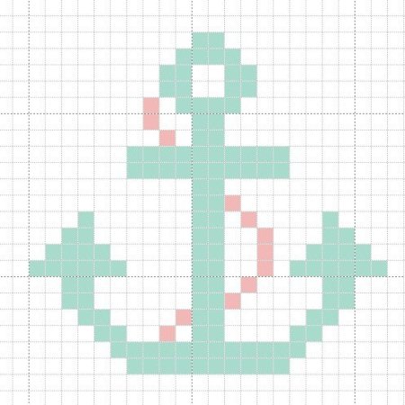 Рисунки крестиком по клеточкам