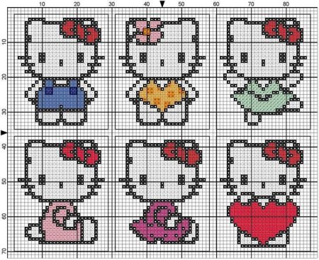 Вышивка крестиком Хелло Китти
