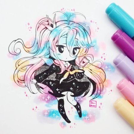 Арт Copic Чиби