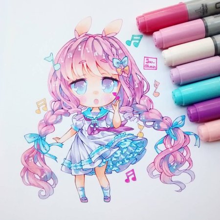 Аниме фломастерами