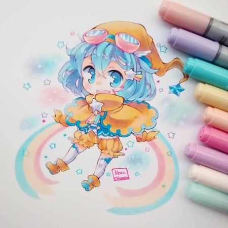 Аниме Чиби маркерами