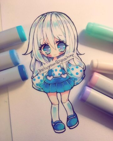 Аниме рисунки фломастерами