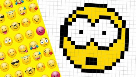 Рисунки по клеточкам смайлы