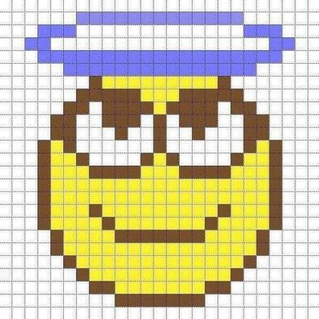 Рисунки по клеточкам смайлики