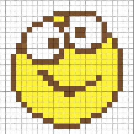 Рисование по клеткам смайлики