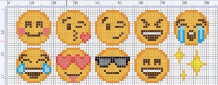 Рисунки по клеточкам Стикеры