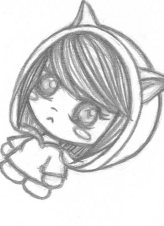 Чиби карандашом