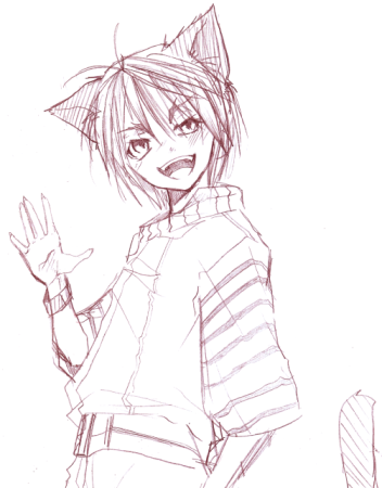 Раскраски аниме парни с ушками