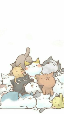 Много нарисованных котов
