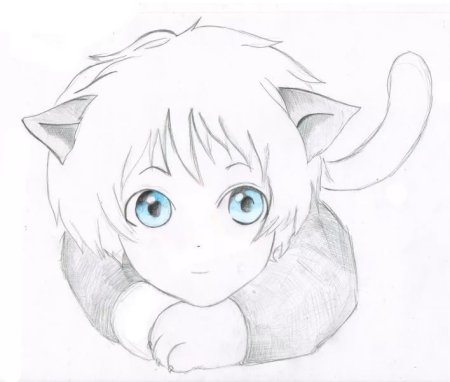 Няшный рисунок карандашом