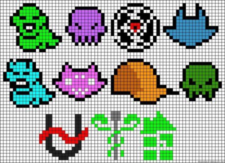 Рисунки по клеточкам лёгкие