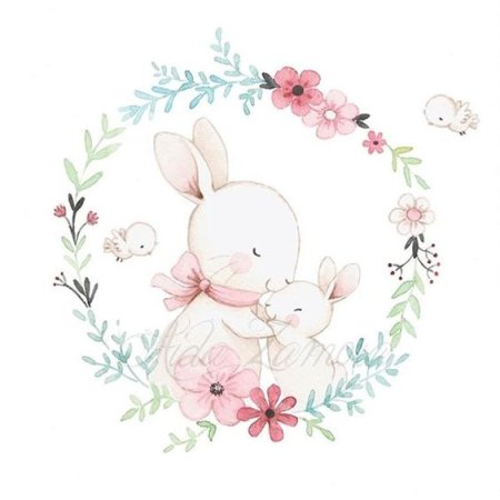 Акварельные зайки для метрики