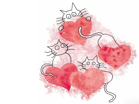 Валентинки с котиками