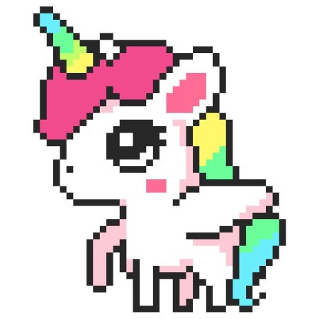 Рисунки по клеточкам Единорог