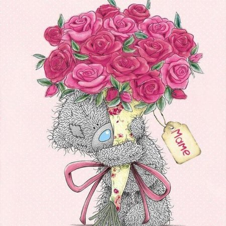 Мишка Тедди с букетом