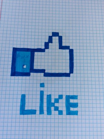 Рисунки по клеточкам лайк