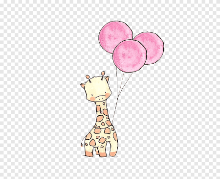 Милый Жирафик с шариками