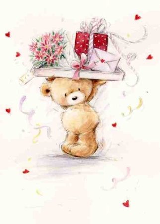 Милая открытка для девочки