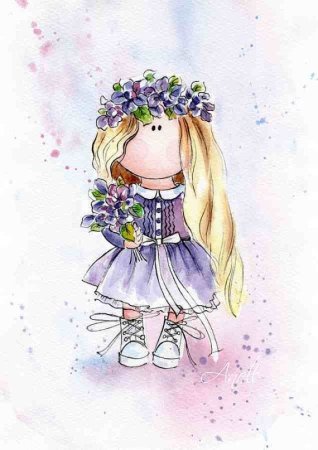 Акварельная девочка