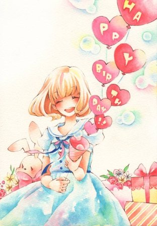 Открытка в стиле аниме