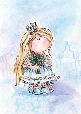 Акварельные иллюстрации девочки