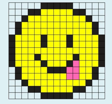 Рисунки по клеточкам смайлики