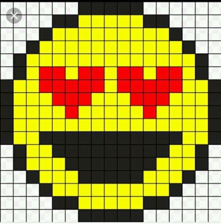 Рисование по клеточкам смайлы