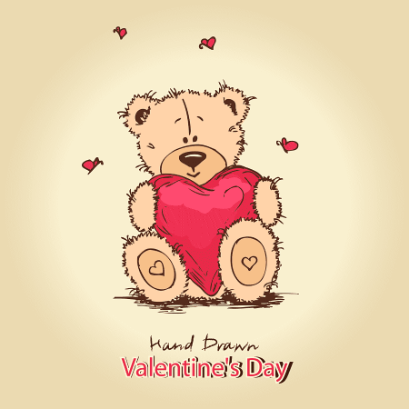 Валентинка Медвежонок