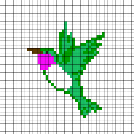 Маленькая птица по клеткам