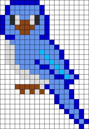 Птица по клеточкам