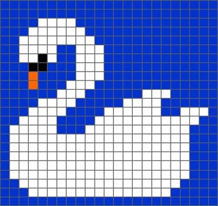 Рисунки по клеточкам цветные