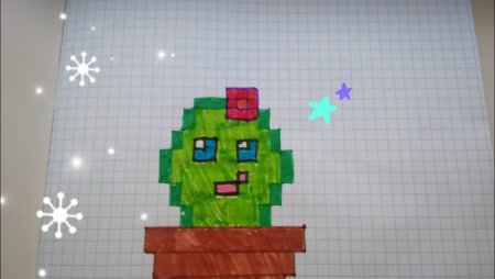 Кактус по клеткам