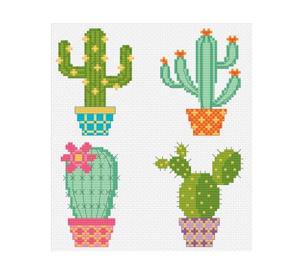 Кактус по клеткам
