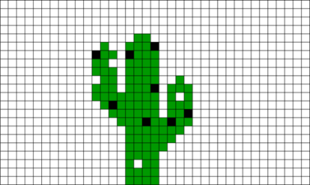 Рисование по клеточкам Кактус