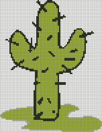 Кактус по клеточкам