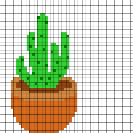 Вышивка крестом легкие Кактус