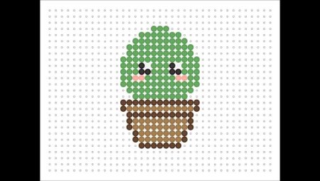 Рисунки по клеточкам зелёные маленькие