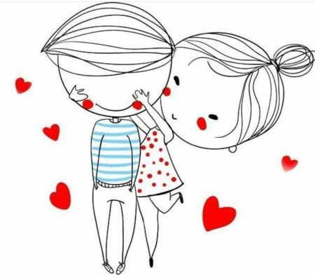 Милые картинки для срисовки про любовь