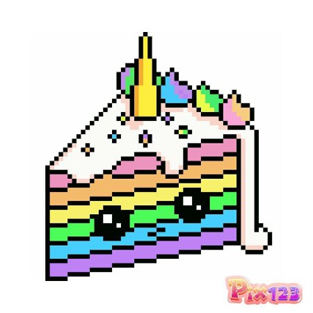 Рисунки по клеточкам тортик