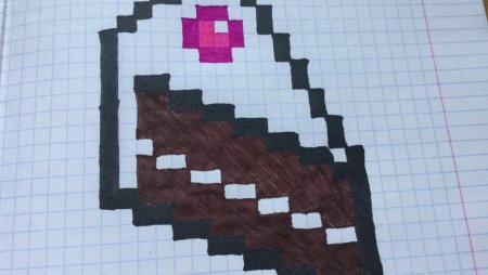 Рисование по клеточкам тортик