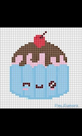 Рисование по клеткам тортик