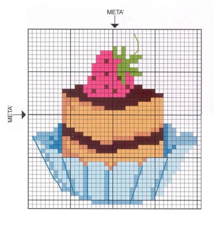 Тортик вышивка крестиком