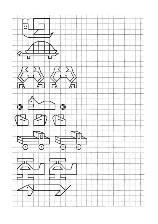 Рисование по клеточкам для детей