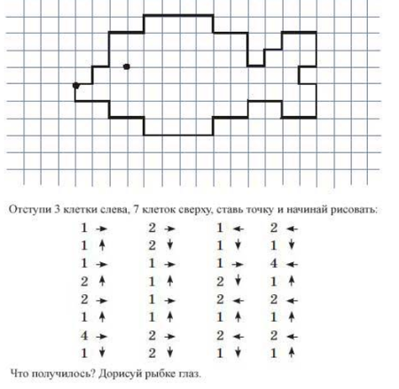 Узоры в клетку для дошкольников