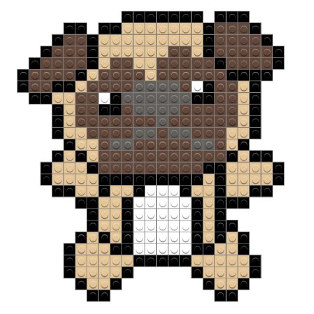 Мопс по клеточкам